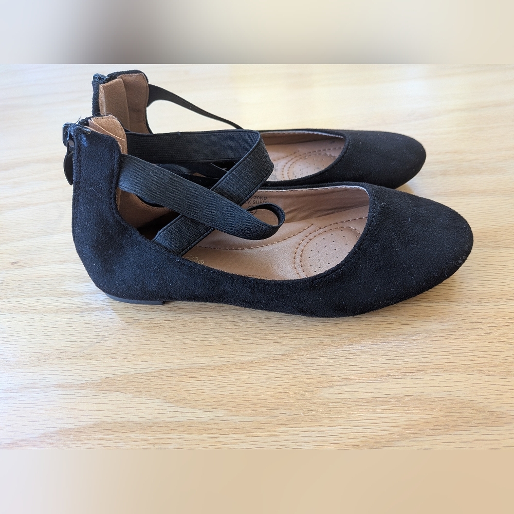 Bella Marie Black Kids Dress Shoes with Strap
